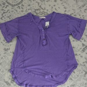We The Free Lavender Button-Up Top